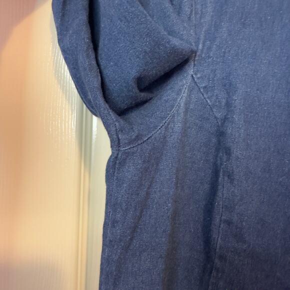 Suzanne Somers Embroidered Floral Rhinestone Denim Shirt Size S Hook Closure - Picture 9 of 10